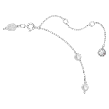 Stella 项链, 仿水晶珍珠, 星星, 白色, 镀铑 - Swarovski, 5645379
