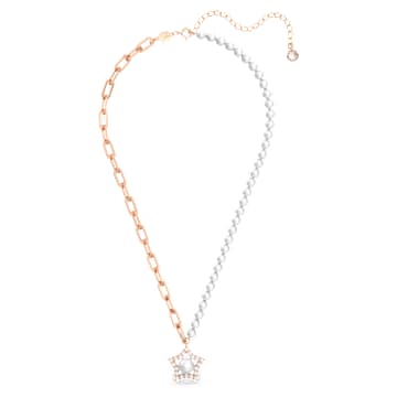 Collier Stella, Étoile, Blanc, Placage de ton or rosé - Swarovski, 5645381