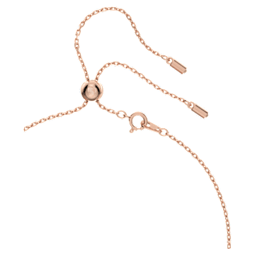 Náhrdelník Y Stella, Výbrus papírový drak, Hvězda, Bílá, Pokoveno v růžovozlatém odstínu - Swarovski, 5645383
