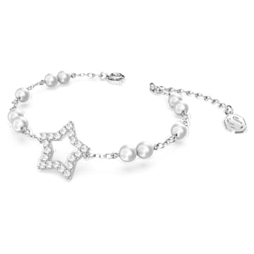 Bracelet Stella, Pavé, Étoile, Blanc, Métal rhodié - Swarovski, 5645385