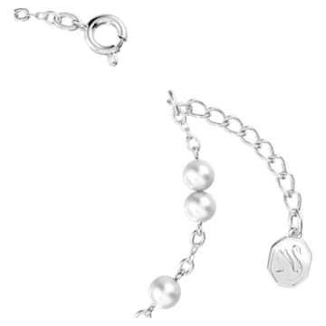 Stella armband , Kristallen parels, Ster, Wit, Rodium toplaag - Swarovski, 5645385