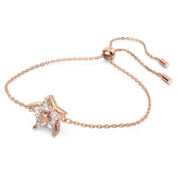 Bracelet Stella, Taille cerf-volant, Étoile, Blanc, Placage de ton or rosé - Swarovski, 5645460