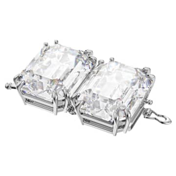 Millenia extender, Octagon cut, White, Rhodium plated - Swarovski, 5645621