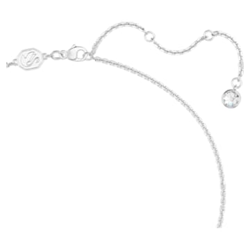 Una pendant, Heart, Medium, Pink, Rhodium plated - Swarovski, 5646571
