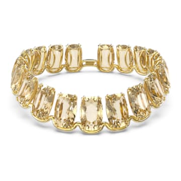 Obojkový náhrdelník Harmonia, Plovoucí křišťály oversize, Zlatý odstín, Pokoveno ve zlatém odstínu - Swarovski, 5646683