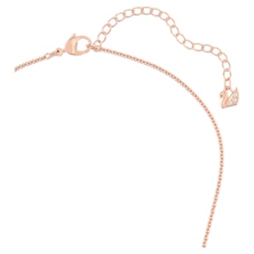 Angelic necklace, Square cut, Pavé, White, Rose gold-tone plated - Swarovski, 5646715