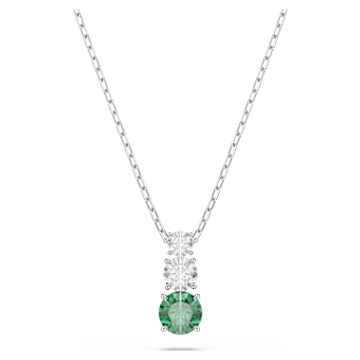 Symbolica pendant, Clover, Green, Mixed metal finish | Swarovski