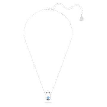 Collier Swarovski Sparkling Dance, Taille ronde, Forme ovale, Bleu, Métal rhodié - Swarovski, 5646731