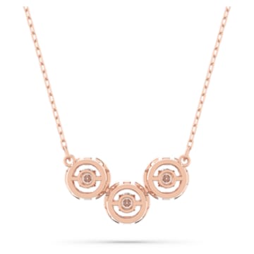 Swarovski Sparkling Dance Triology necklace, Pavé, White, Rose gold-tone plated - Swarovski, 5646734
