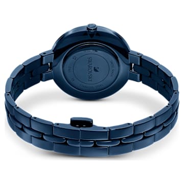 Montre Cosmopolitan, Fabriqué en Suisse, Bracelet en métal, Bleues, Finition bleue - Swarovski, 5647452