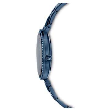 Ceas Cosmopolitan, Fabricat în Elveția, Brățară de metal, Albastru, Finisaj albastru - Swarovski, 5647452