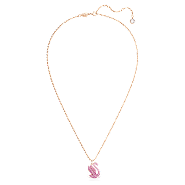 Pendente Swarovski Iconic Swan, Cigno, Medio, Rosa, Placcato color oro rosa - Swarovski, 5647552