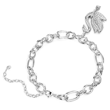 Girocollo Swarovski Iconic Swan, Cigno, Bianco, Placcato rodio - Swarovski, 5647554