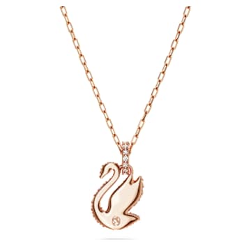 Swarovski Iconic Swan Anhänger, Schwan, Klein, Weiß, Roségold-Legierungsschicht - Swarovski, 5647555