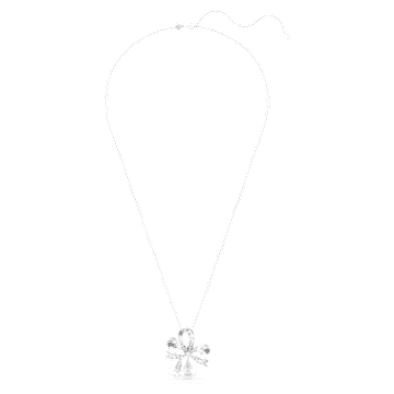 Colgante Volta, Lazo, Grande, Blanco, Baño de rodio - Swarovski, 5647561