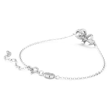 Brățară Volta, Fundă, Alb, Placat cu rodiu - Swarovski, 5647581