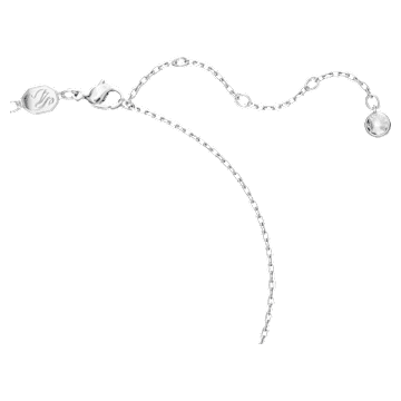 Volta pendant, Heart, Small, White, Rhodium plated - Swarovski, 5647584