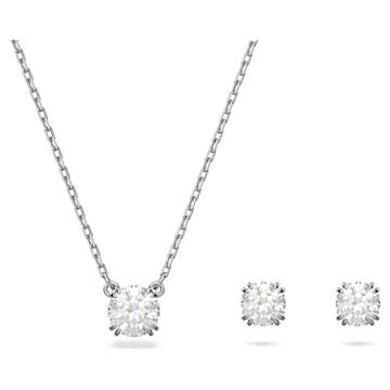 swarovski スワロフスキー unaセット シルバー Una set, Mixed cuts, White, Rhodium plated | Swarovski