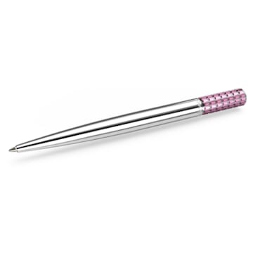 Kuličkové pero, Růžová, Pochromováno - Swarovski, 5647830