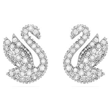 スワロフスキーSwan ペンダント ミックスカット, スワン, ホワイト