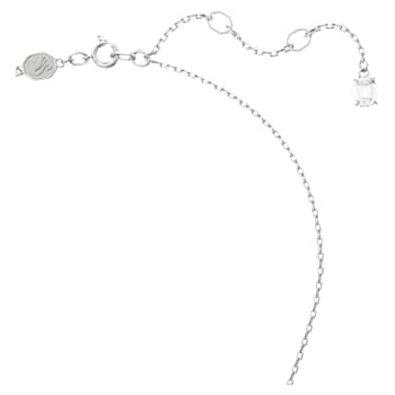Matrix pendant, Mixed cuts, Heart, White, Rhodium plated - Swarovski, 5647924