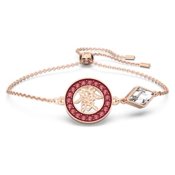 Bracelet Alea, Rouge, Placage de ton or rosé - Swarovski, 5647992