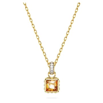 ★SWAROVSKI★ Chroma Green Gold Tone Necklace 5648751 Swarovski Chroma pendant, Pear cut, Green, Gold-tone plated