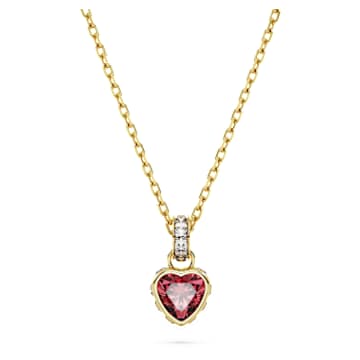 Stilla hanger, Hart, Rood, Goudkleurige toplaag - Swarovski, 5648750