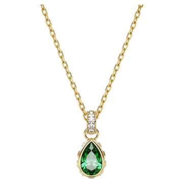 Bella V ペンダント, ラウンドカット, グリーン, 18Kゴールド 