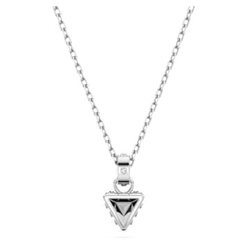 Colgante Stilla, Talla triangular, Gris, Baño de rodio - Swarovski, 5648752
