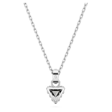 Stilla pendant, Triangle cut, Gray, Rhodium plated - Swarovski, 5648752