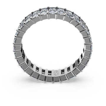 Matrix ring, Baguette-slijpvorm, Grijs, Ruthenium toplaag - Swarovski, 5648914