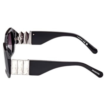Occhiali da sole, Forma ottagonale, SK0387 01A, Neri - Swarovski, 5649034