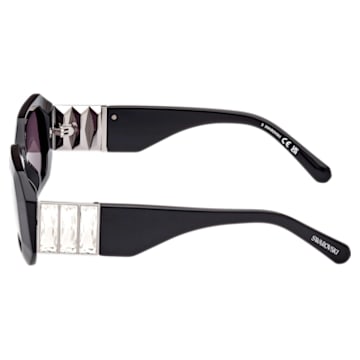 Sunglasses, Octagon shape, Black - Swarovski, 5649034