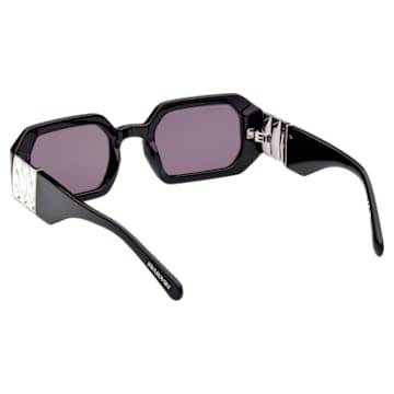 Zonnebril, Achthoekige vorm, SK0387 01A, Zwart - Swarovski, 5649034