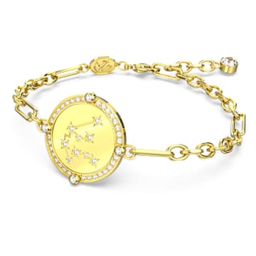 Pulseira Zodiac, Aquário, Dourado, Lacado a dourado - Swarovski, 5649063