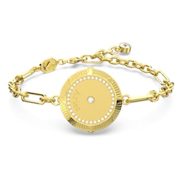 Zodiac Armband, Widder, Goldfarben, Goldlegierungsschicht - Swarovski, 5649064