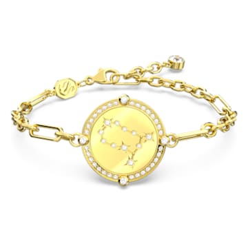Zodiac armband, Tweeling, Goudkleurig, Goudkleurige toplaag - Swarovski, 5649067