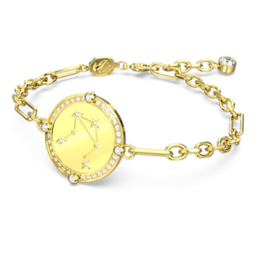 Zodiac armband, Weegschaal, Goudkleurig, Goudkleurige toplaag - Swarovski, 5649069