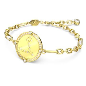 Zodiac Armband, Fische, Goldfarben, Goldlegierungsschicht - Swarovski, 5649071