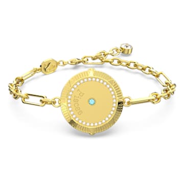 Zodiac bracelet, Pisces, Gold tone, Gold-tone plated - Swarovski, 5649071