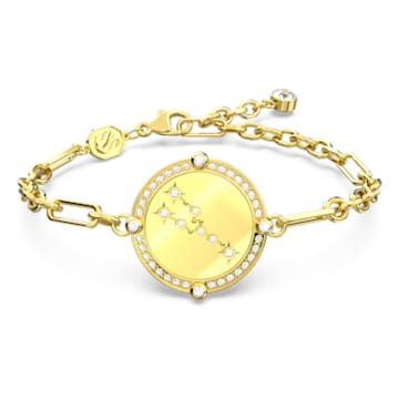 Zodiac Armband, Stier, Goldfarben, Goldlegierungsschicht - Swarovski, 5649074