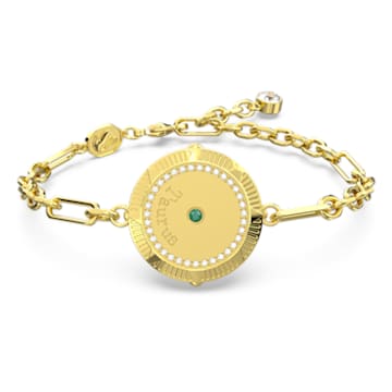 Zodiac armband, Stier, Goudkleurig, Goudkleurige toplaag - Swarovski, 5649074