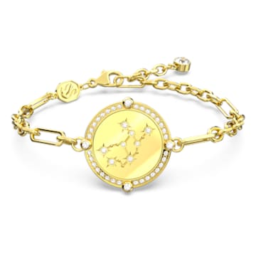 Zodiac bracelet, Virgo, Gold tone, Gold-tone plated - Swarovski, 5649075