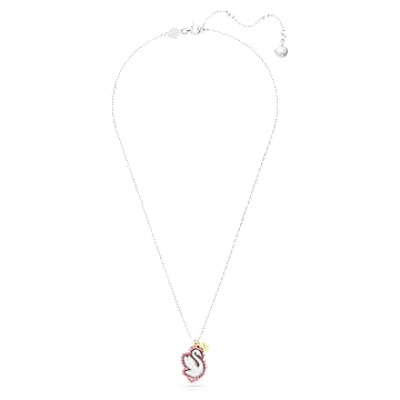 Colgante Pop Swan, Cisne, Rosa, Baño de rodio - Swarovski, 5649200