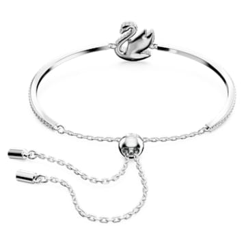 Swarovski Iconic Swan armband, Swan, Wit, Rodium toplaag - Swarovski, 5649772