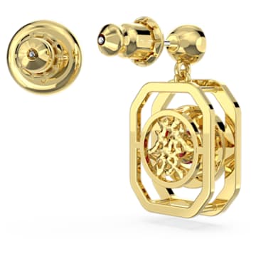 Alea drop earrings, Asymmetrical design, Multicolored, Gold-tone plated - Swarovski, 5649788