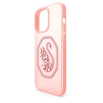 Smartphone case, Swan, iPhone® 14 Pro Max, Pale pink - Swarovski, 5649848