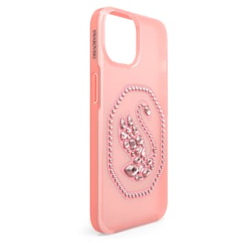 Smartphone case, Swan, iPhone® 14, Pale pink - Swarovski, 5649849