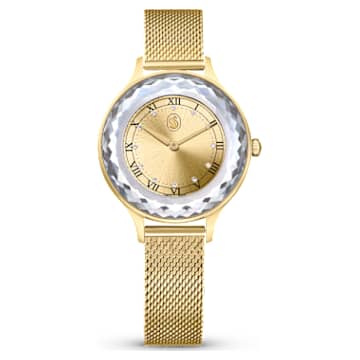 Zegarek Octea Nova, Swiss Made, Metalowa bransoleta, W odcieniu złota, Powłoka w odcieniu złota - Swarovski, 5649993